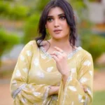 Women Lemon Gharara Suit – Moonlight Fabric Lace Work Festive 2 Piece Outfit - Image 4